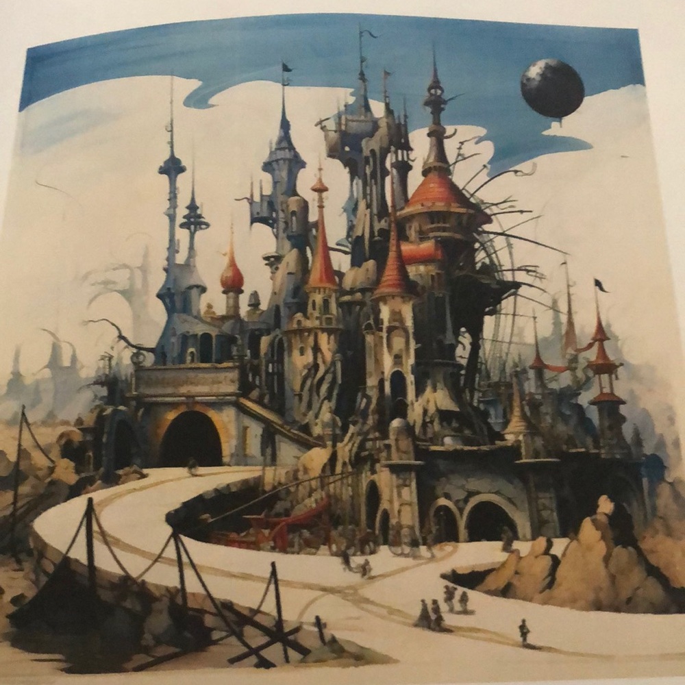 Disneyland in AI -Salvador Dali & Tim Burton style - just sharing - 🎠